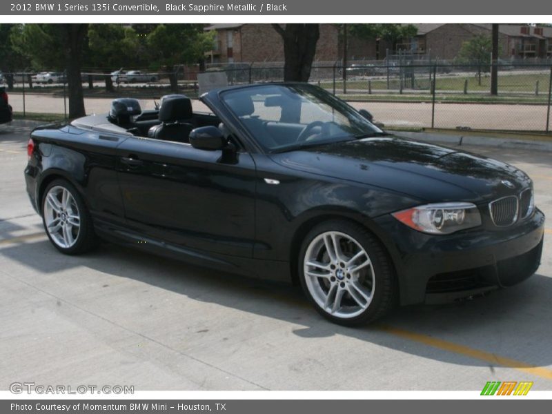 Black Sapphire Metallic / Black 2012 BMW 1 Series 135i Convertible