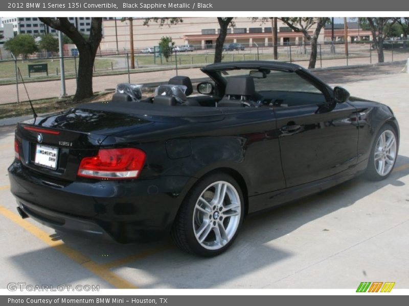 Black Sapphire Metallic / Black 2012 BMW 1 Series 135i Convertible