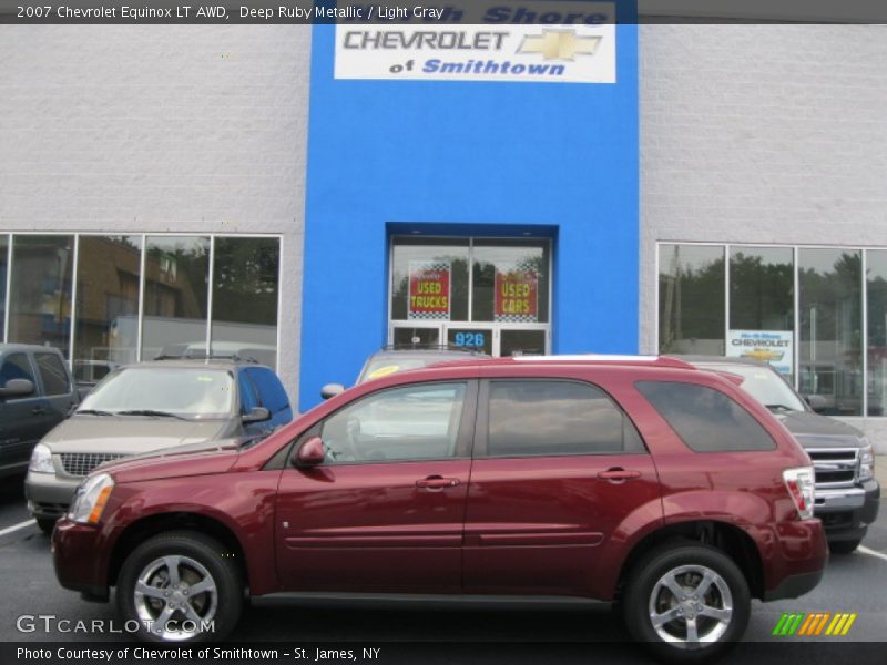 Deep Ruby Metallic / Light Gray 2007 Chevrolet Equinox LT AWD