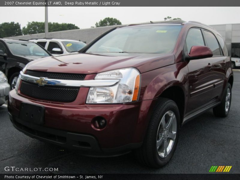 Deep Ruby Metallic / Light Gray 2007 Chevrolet Equinox LT AWD