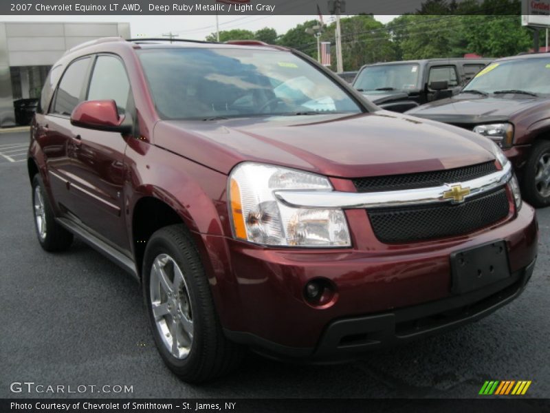 Deep Ruby Metallic / Light Gray 2007 Chevrolet Equinox LT AWD