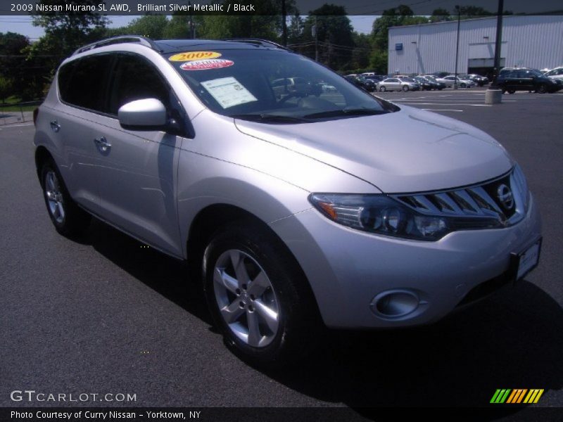 Brilliant Silver Metallic / Black 2009 Nissan Murano SL AWD