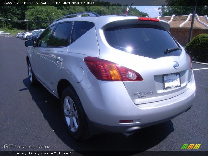 Brilliant Silver Metallic / Black 2009 Nissan Murano SL AWD