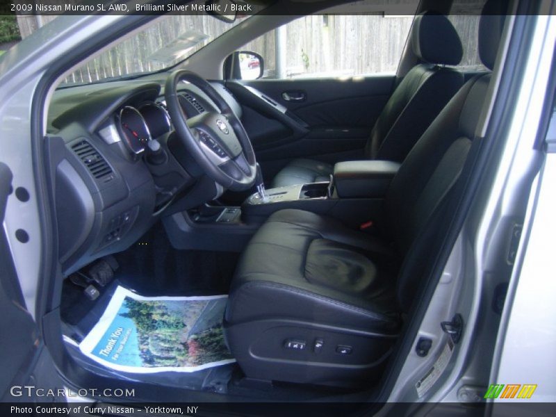 Brilliant Silver Metallic / Black 2009 Nissan Murano SL AWD