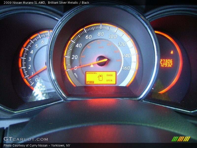 Brilliant Silver Metallic / Black 2009 Nissan Murano SL AWD