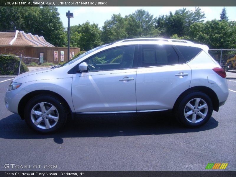 Brilliant Silver Metallic / Black 2009 Nissan Murano SL AWD