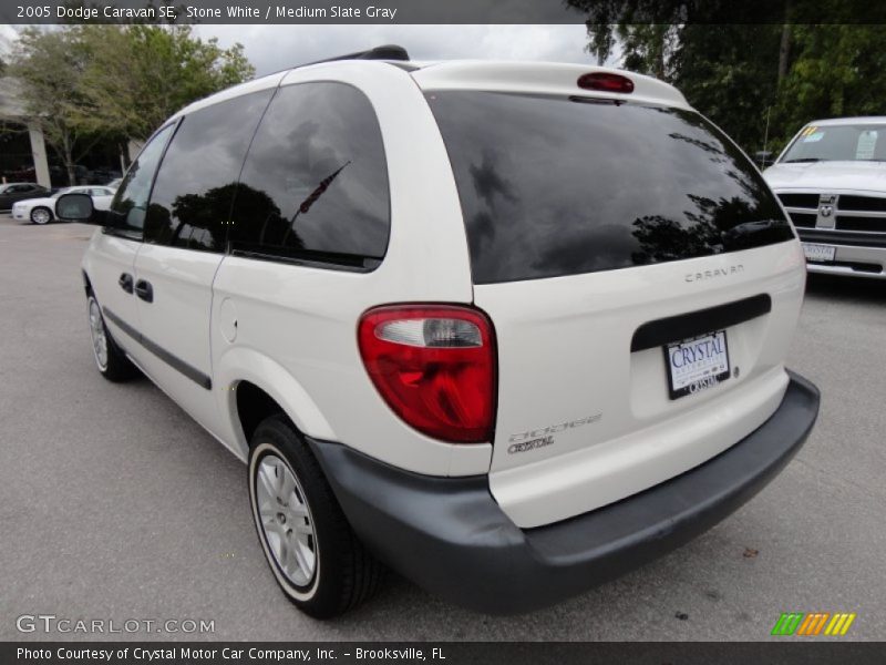 Stone White / Medium Slate Gray 2005 Dodge Caravan SE