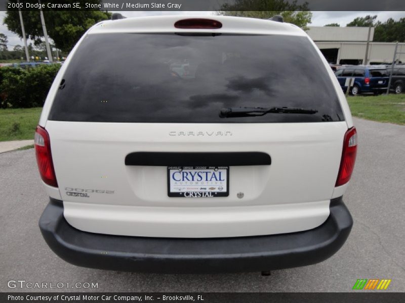 Stone White / Medium Slate Gray 2005 Dodge Caravan SE