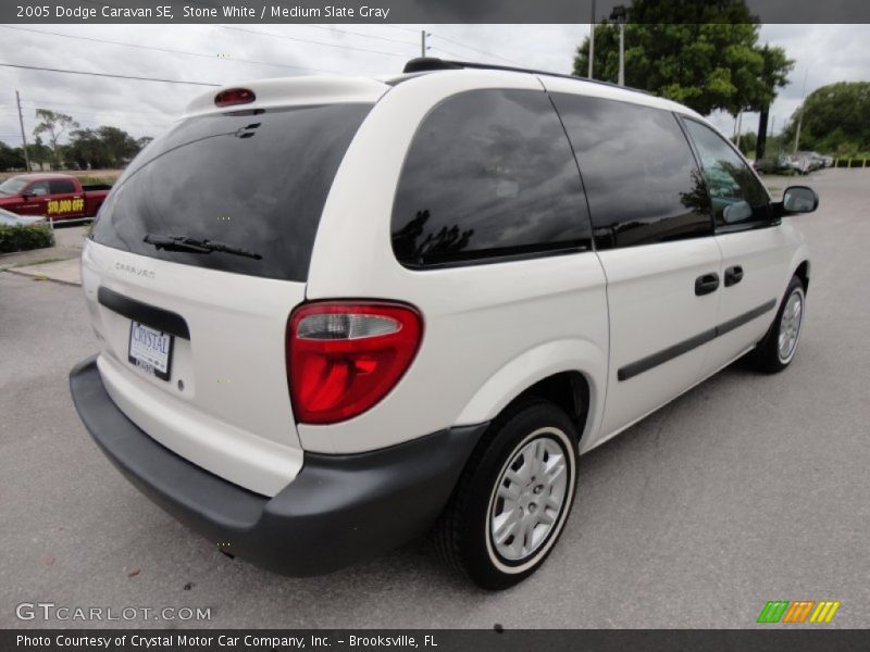 Stone White / Medium Slate Gray 2005 Dodge Caravan SE