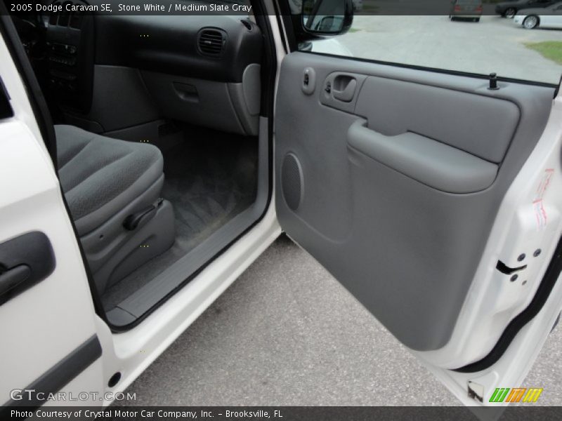 Stone White / Medium Slate Gray 2005 Dodge Caravan SE
