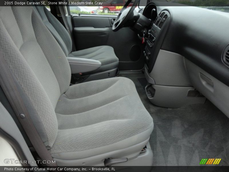 Stone White / Medium Slate Gray 2005 Dodge Caravan SE