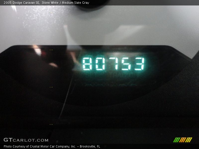 Stone White / Medium Slate Gray 2005 Dodge Caravan SE