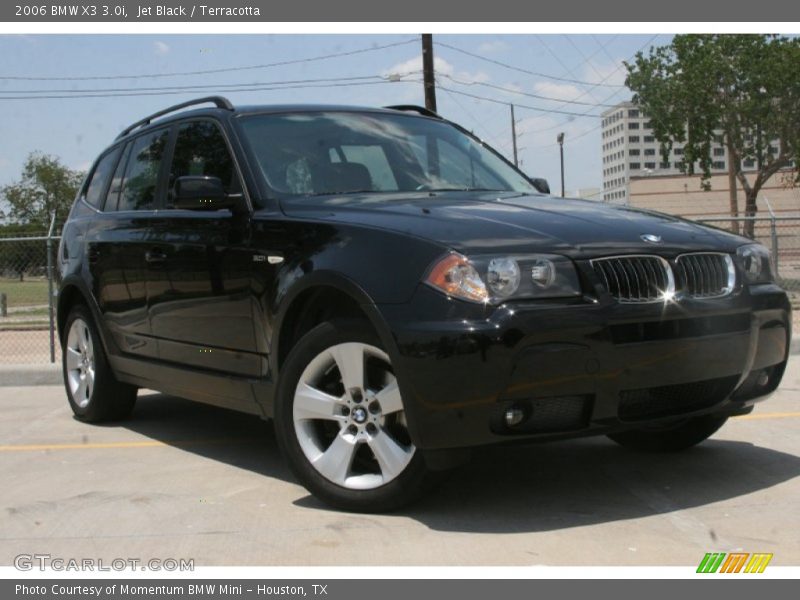 Jet Black / Terracotta 2006 BMW X3 3.0i