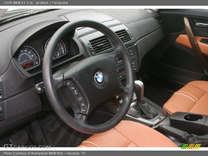 Jet Black / Terracotta 2006 BMW X3 3.0i