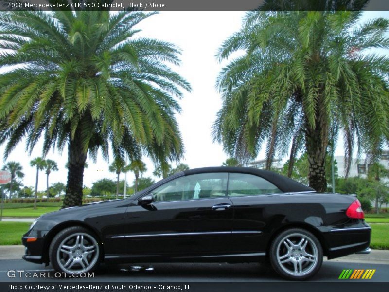 Black / Stone 2008 Mercedes-Benz CLK 550 Cabriolet