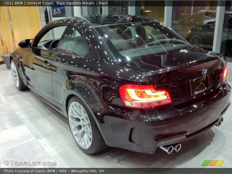 Black Sapphire Metallic / Black 2011 BMW 1 Series M Coupe