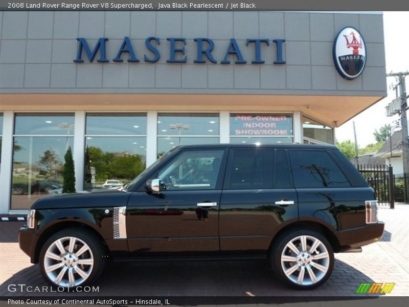 Java Black Pearlescent / Jet Black 2008 Land Rover Range Rover V8 Supercharged