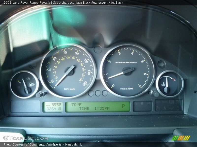 Java Black Pearlescent / Jet Black 2008 Land Rover Range Rover V8 Supercharged