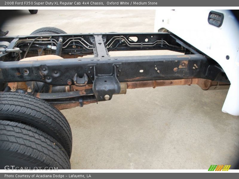 Oxford White / Medium Stone 2008 Ford F350 Super Duty XL Regular Cab 4x4 Chassis