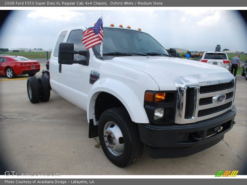 Front 3/4 View of 2008 F350 Super Duty XL Regular Cab 4x4 Chassis