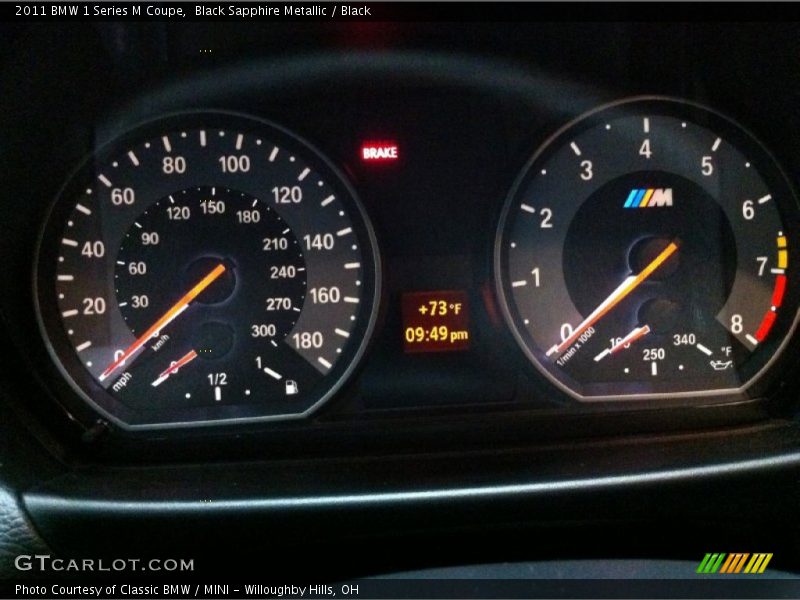  2011 1 Series M Coupe Coupe Gauges
