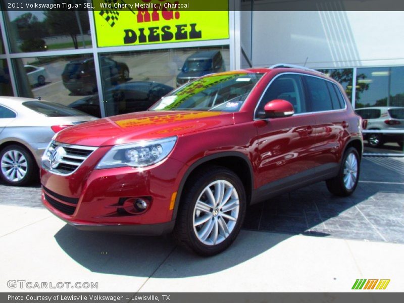 Wild Cherry Metallic / Charcoal 2011 Volkswagen Tiguan SEL