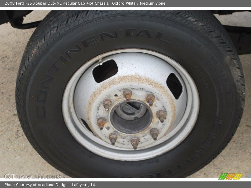 Oxford White / Medium Stone 2008 Ford F350 Super Duty XL Regular Cab 4x4 Chassis