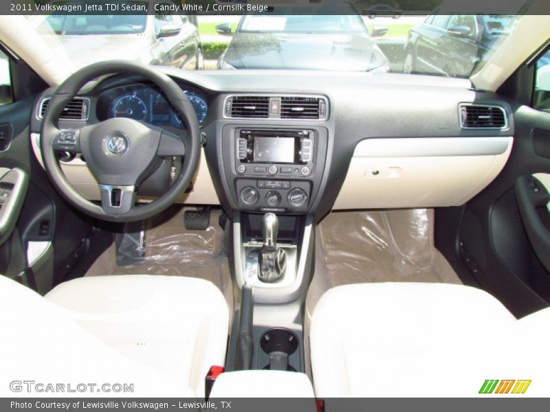 Candy White / Cornsilk Beige 2011 Volkswagen Jetta TDI Sedan