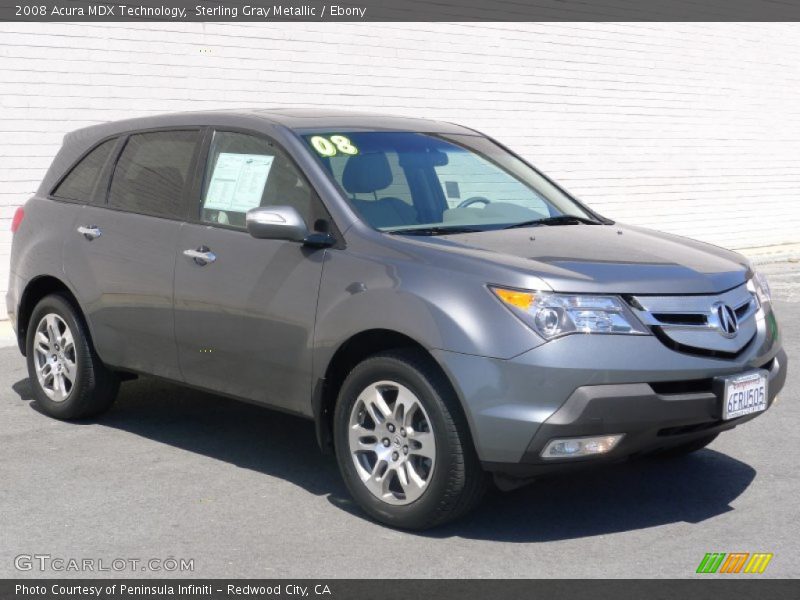 Sterling Gray Metallic / Ebony 2008 Acura MDX Technology
