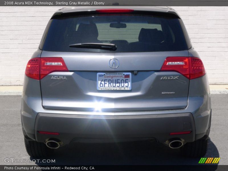 Sterling Gray Metallic / Ebony 2008 Acura MDX Technology