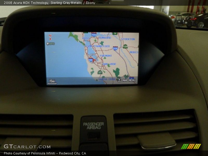 Sterling Gray Metallic / Ebony 2008 Acura MDX Technology