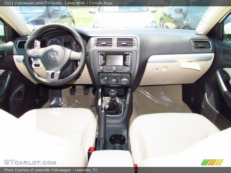 Candy White / Cornsilk Beige 2011 Volkswagen Jetta TDI Sedan