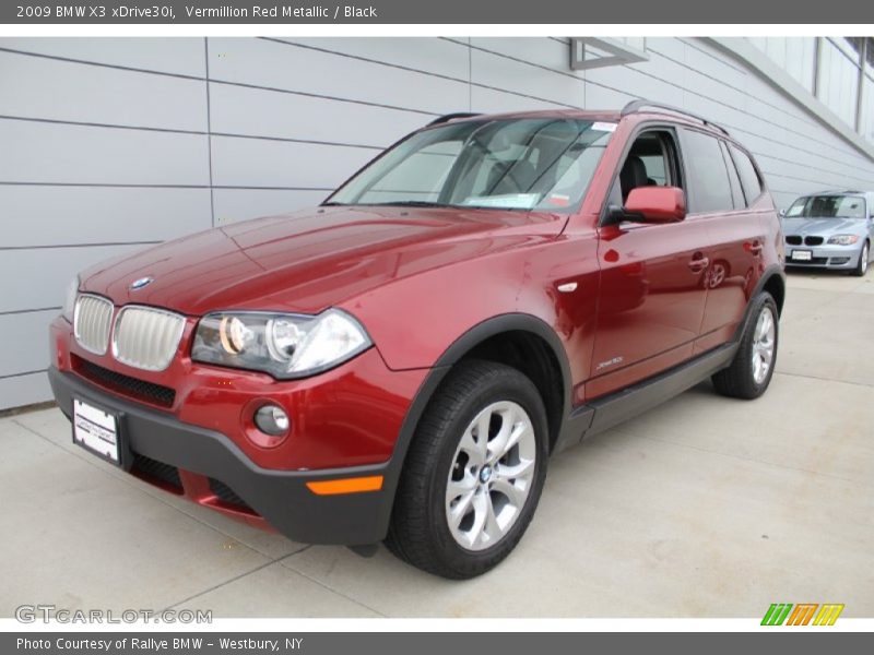 Vermillion Red Metallic / Black 2009 BMW X3 xDrive30i