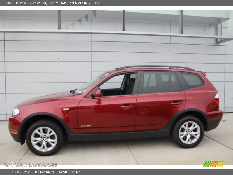 Vermillion Red Metallic / Black 2009 BMW X3 xDrive30i