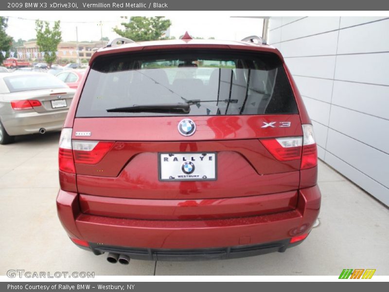 Vermillion Red Metallic / Black 2009 BMW X3 xDrive30i