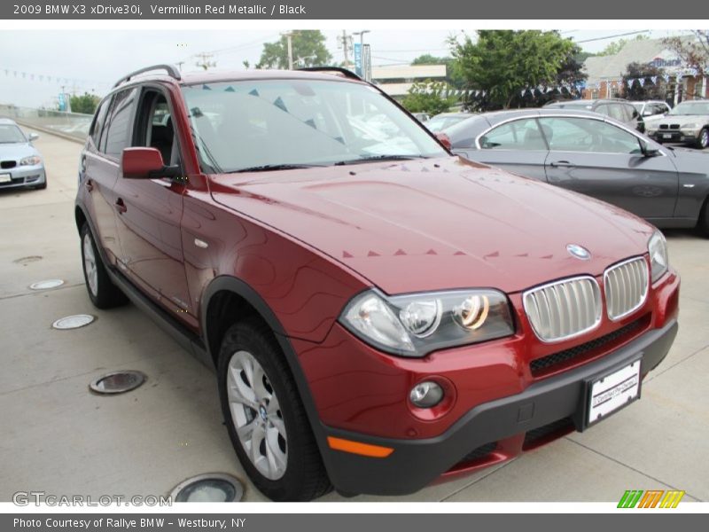 Vermillion Red Metallic / Black 2009 BMW X3 xDrive30i