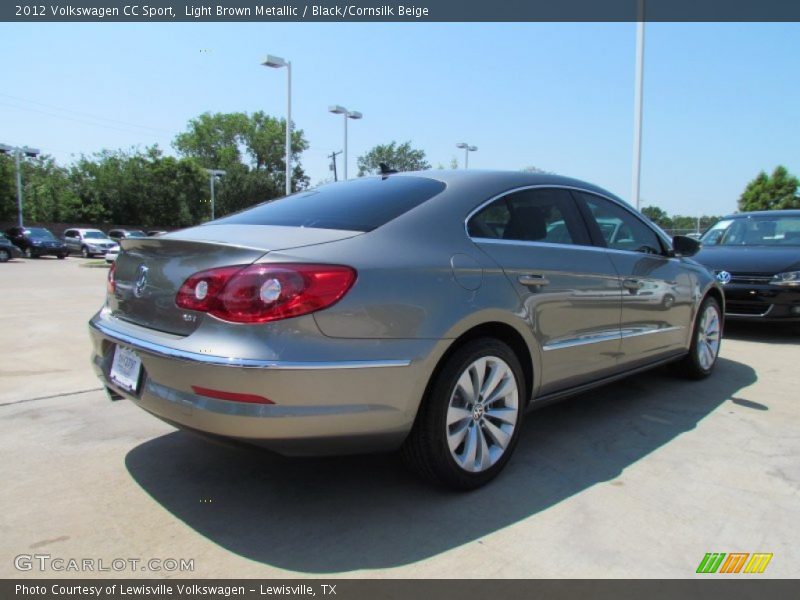 Light Brown Metallic / Black/Cornsilk Beige 2012 Volkswagen CC Sport