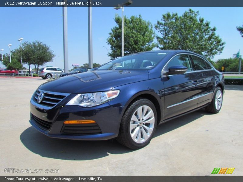 Night Blue Metallic / Black 2012 Volkswagen CC Sport