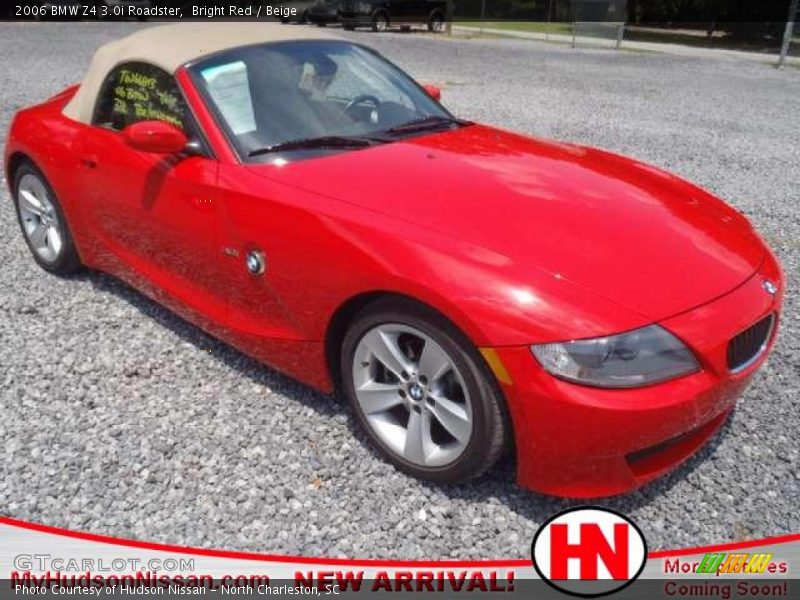 Bright Red / Beige 2006 BMW Z4 3.0i Roadster