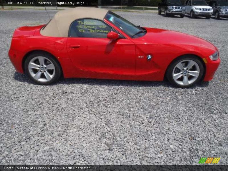 Bright Red / Beige 2006 BMW Z4 3.0i Roadster