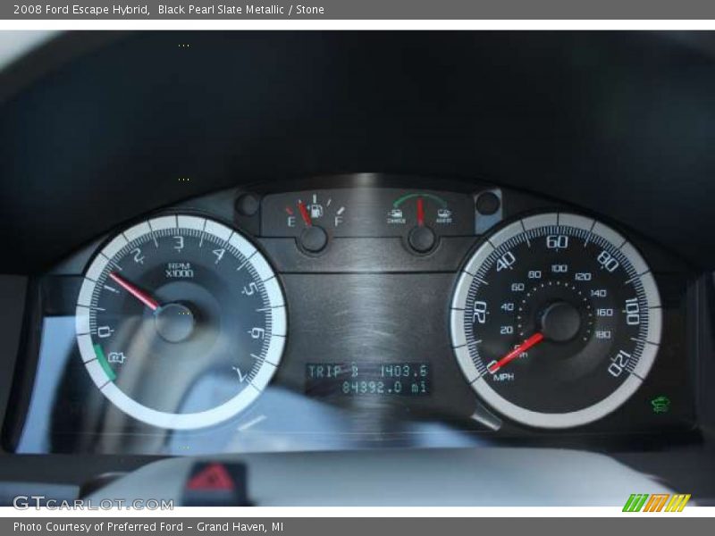 Black Pearl Slate Metallic / Stone 2008 Ford Escape Hybrid