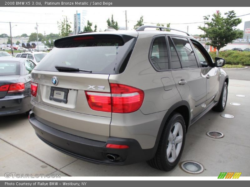 Platinum Bronze Metallic / Sand Beige 2008 BMW X5 3.0si