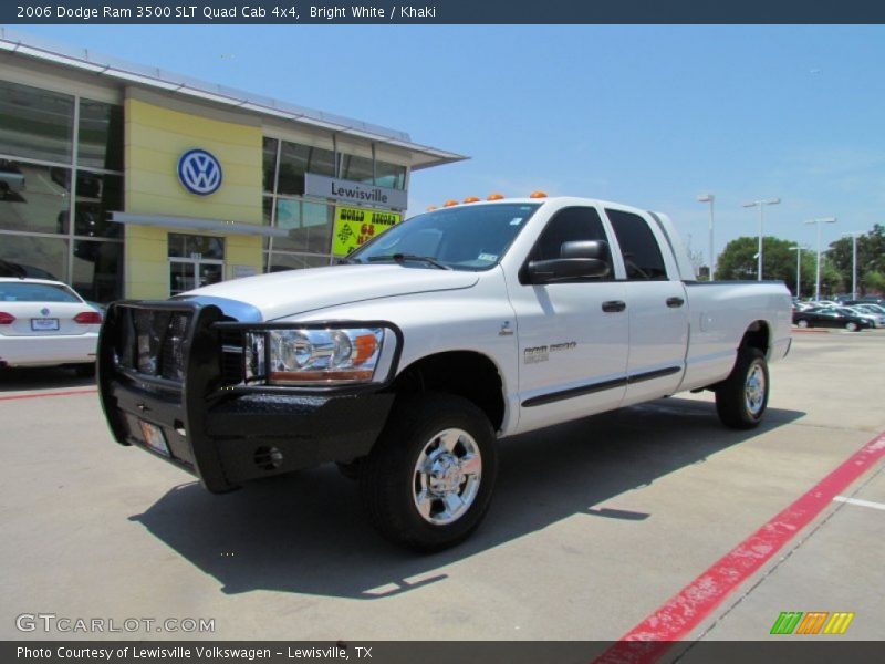 Bright White / Khaki 2006 Dodge Ram 3500 SLT Quad Cab 4x4