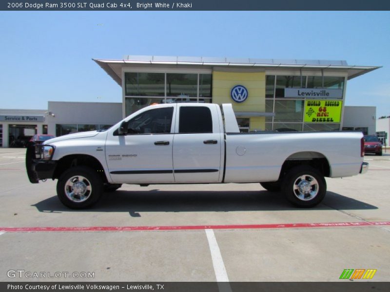 Bright White / Khaki 2006 Dodge Ram 3500 SLT Quad Cab 4x4
