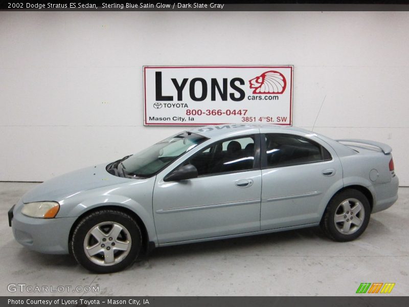 Sterling Blue Satin Glow / Dark Slate Gray 2002 Dodge Stratus ES Sedan