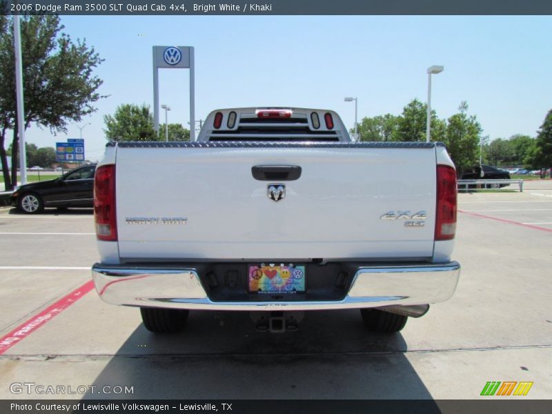 Bright White / Khaki 2006 Dodge Ram 3500 SLT Quad Cab 4x4