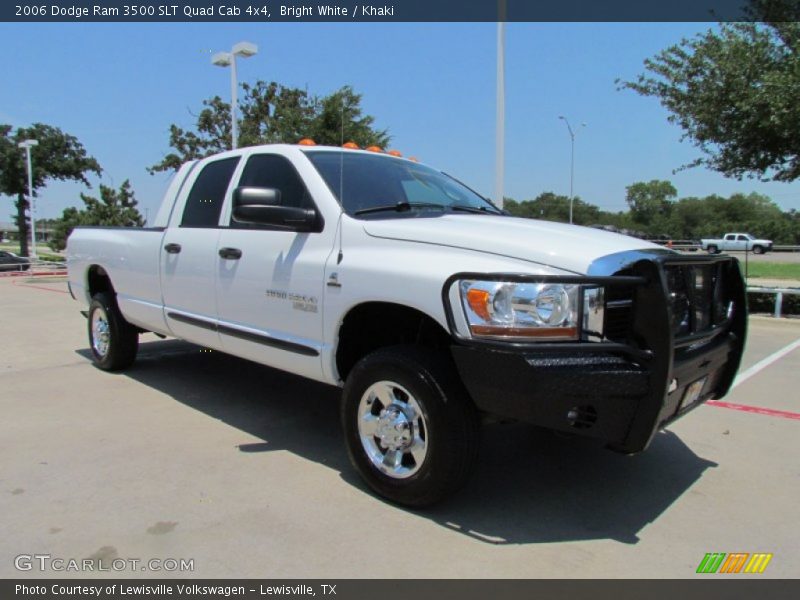 Bright White / Khaki 2006 Dodge Ram 3500 SLT Quad Cab 4x4