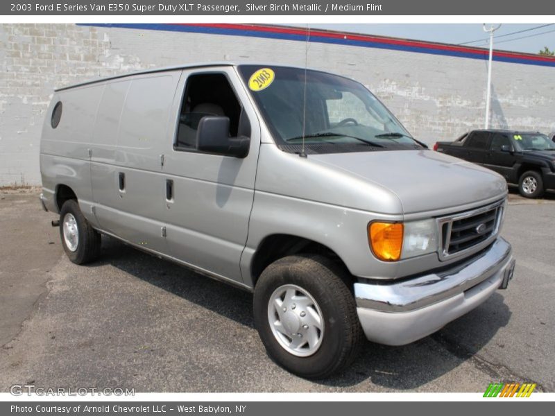 Silver Birch Metallic / Medium Flint 2003 Ford E Series Van E350 Super Duty XLT Passenger