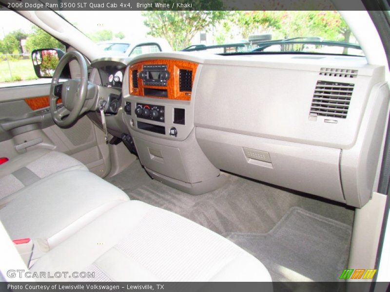 Bright White / Khaki 2006 Dodge Ram 3500 SLT Quad Cab 4x4