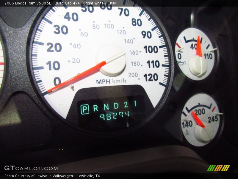 Bright White / Khaki 2006 Dodge Ram 3500 SLT Quad Cab 4x4